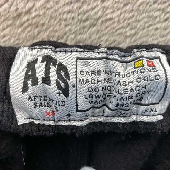 After The Saints Womens Sweatpants Size XS Black Pull On Streetwear Bootcut Y2K - Picture 3 of 11